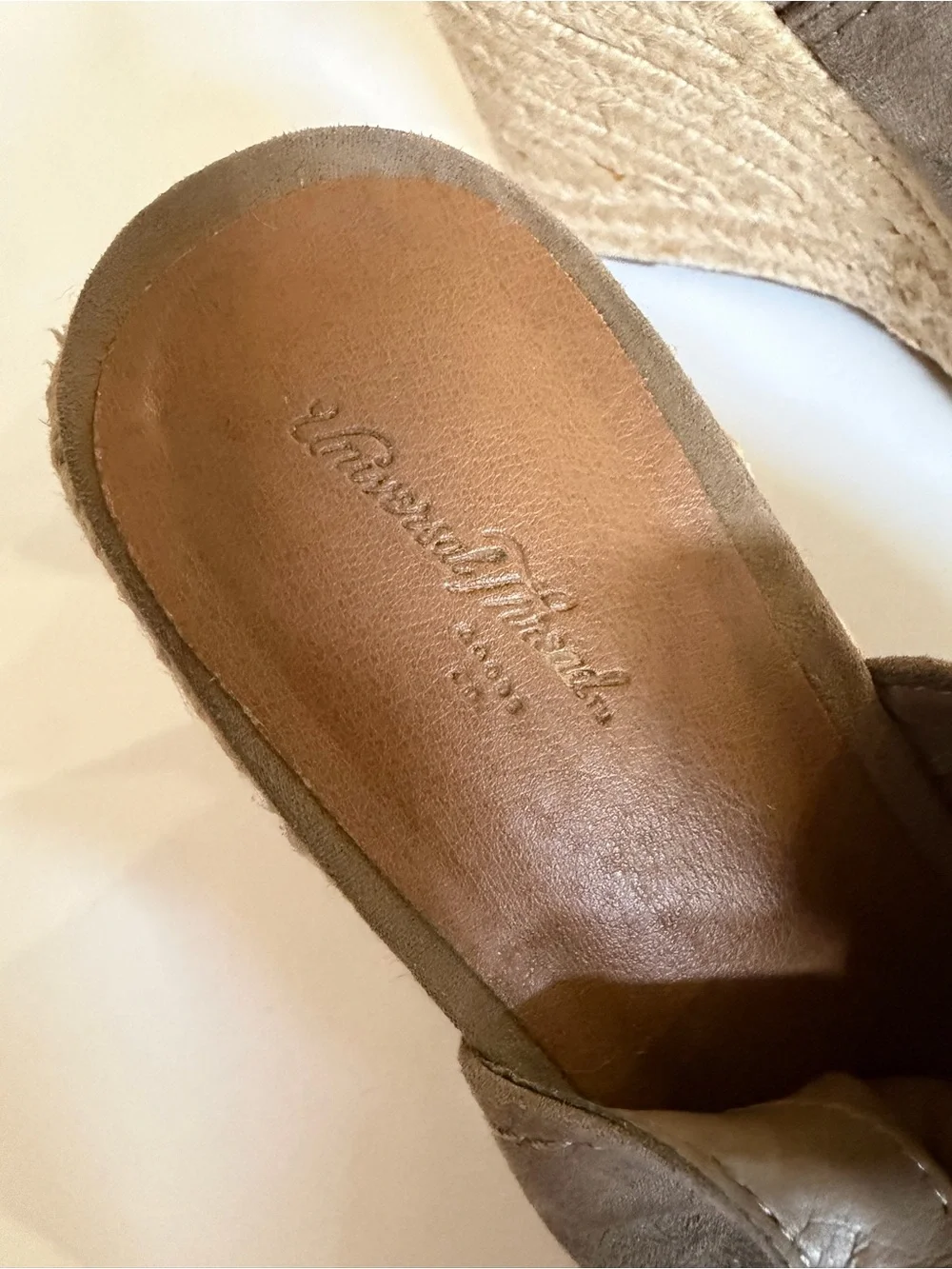Universal Thread Taupe Espadrille Wedge Sandals Boho Size 7.5